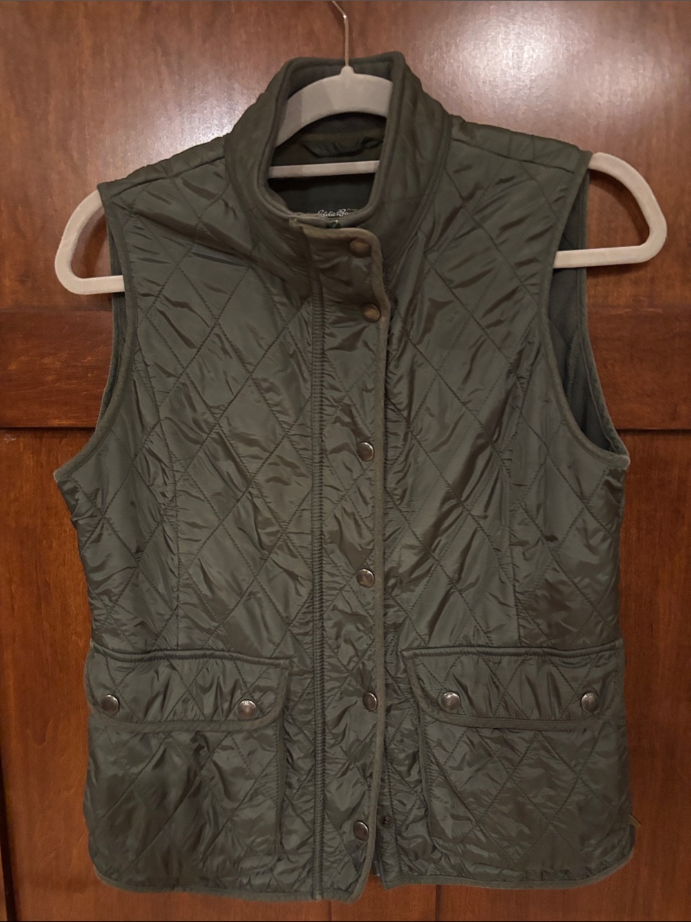 Eddie Bauer Sport Shop Quilted Vest Green Small